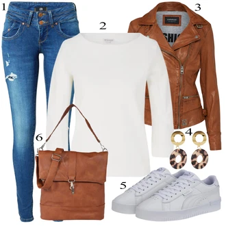 Biker outfit mit Rjava/Temno rjava/Roza Vintage Usnjena Jakna/Jesenska jakna/Motoristična jakna/Jakna iz Umetnega Usnja/Usnjena Bomber Jakna/Usnjena Jakna/Pomladna jakna Oakwood "Pokrivalo za pomlad"