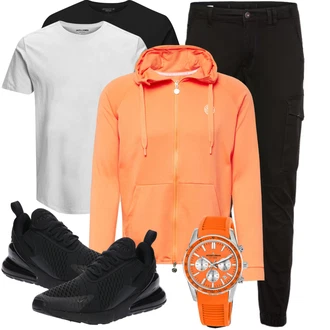 Outfit mit Schwarz Turnschuh ohne Schnürsenkel/Teddy Sneaker/Sommer Sneaker/Sneaker Low/Chunky Sneaker Nike Sportswear "Cooler Look für den Frühling"