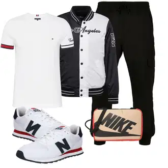 Party Outfits mit Schwarz Accessoire/Tasche Nike Sportswear "Cooles Outfit"
