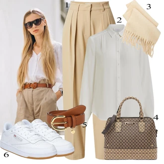 Kombinacije za posao Chic s kopčom Koža sa Smeđa/Žuta Kožni Remen/Klasični Remeni/Ženski Opasak bez Kopče/Ležerni Remen Polo Ralph Lauren "Tvoj otmjeni outfit"Look: Prekrasan, Vintage, Retro, 80-te roky, cool, Chic, Ured