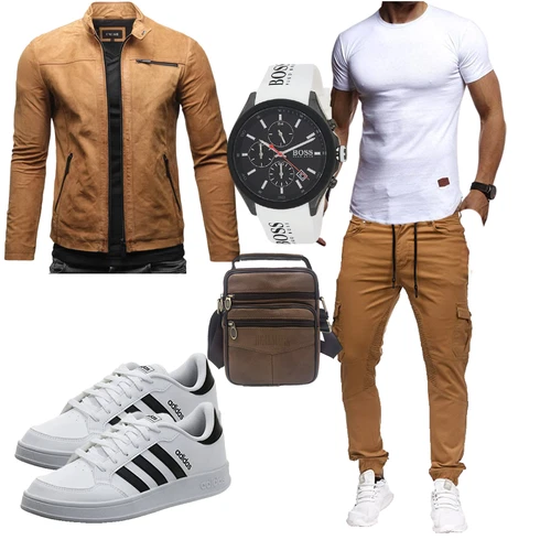 Beige/Braun/Khaki HerbstJacke/TrachtenstrickJacke/FrühlingsJacke/SommerJacke/MotorradJacke/KunstlederJacke/Vintage LederJacke/BikerJacke/Jacke mit Seitlichem Reißverschluss Crone kombinieren