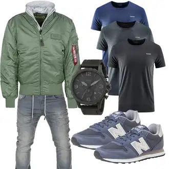 Outfit mit Blau Trachtenmode New Balance "Freizeit Outfit"