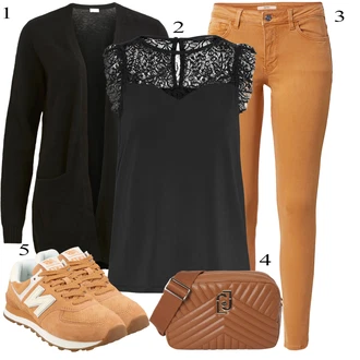 Casual outfits Zima mit Črna/Temno modra Pletene velika velikost/Pletenina Vila "Pokrivalo za pomlad"