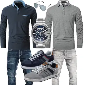 Hochzeitsgast Outfits Langarm mit Schwarz Unkategorisiert LIUPMWE, Grau Unkategorisiert GHYUGR "Freizeit Outfit"