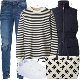 7/8 dolg outfit mit Modra/Svetlo modra Hlača velika velikost G-Star Raw "Pokrivalo za pomlad"