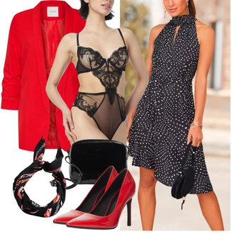 Móda pro plnoštíhlé Svatební host Outfit s Černá/Tmavě modrá Šaty Móda Pro Plnoštíhlou Lascana "Jarní outfit"