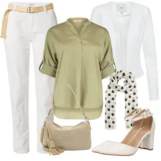 Krátké Velikosti Outfit s Bílá/Krémová Krátké Sako/Smokingové sako/Pletený Sako/Teplákový blejzr/Kožená Pánská Bund/Blejzrové Bund/Elegantní Sako/Blůzové Sako/Kožená bunda pro muže/Neformální Sako Ichi "Jarní outfit"
