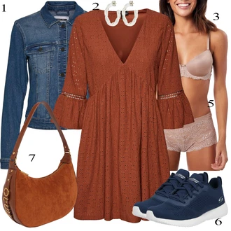 outfit mit Črna Skechers "Pokrivalo za pomlad"