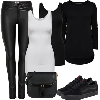 Outfit sa Crna Tenisica Vans "Lagani outfit"