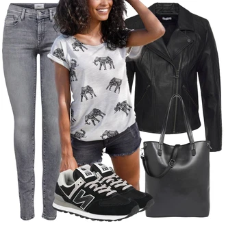 Outfit sa Crna Niska Tenisica New Balance "Lagani Outfit"