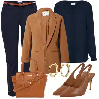 Zakopčaj dolje Outfit sa Tamnoplava Bluza s gumbom/Bluza koja se ne pegla/Slip-on Bluza/Poslovna Bluza/Bluza Dugih Rukava/Kožna jakna za muškarce/Bluza s Podignutim Ovratnikom/Bodija Bluze/Svilena bluza/Jednobojna Bluza Vila "Ležerni poslovni outfit"