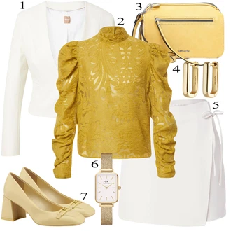 outfit mit Rjava/Krem/Bela/Roza/Oranžna Blazer iz blaga/Pletenina/Bluzni Blejzer/Usnjena jakna za moške/Eleganten Blazer/Kratek Blejzer Boss "Pokrivalo za pomlad"