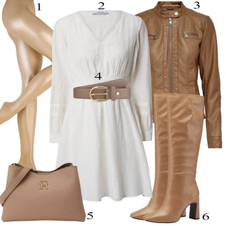 outfit mit Rjava/Bež/Zlati Dodatek za spodnje perilo/Športni dodatek/Nogavica & Hlačna nogavica Hlačne nogavice/Hlačne nogavice velika velikost/Kompresijska nogavica/Nogavica proti trombozi/Najlonska nogavica "Pokrivalo za pomlad"