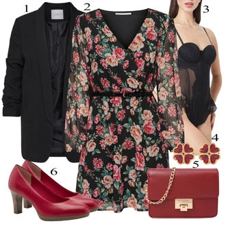 outfit mit Črna Čipkasti bodi HUNKEMÖLLER "Pokrivalo za pomlad"