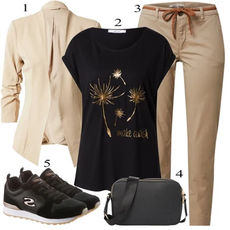 Outfit s Bé?ová/Hn?dá/Khaki Cargo Kalhoty/Twillová Kalhoty/Mu?elínové kalhoty/Tvídová Kalhoty/Rovná Kalhoty/Le?érní Kalhoty/Paperbag Kalhoty Only "Stylový outfit na jaro"