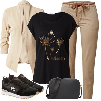 Outfit s Bé?ová/Hn?dá/Khaki Cargo Kalhoty/Twillová Kalhoty/Mu?elínové kalhoty/Tvídová Kalhoty/Rovná Kalhoty/Le?érní Kalhoty/Paperbag Kalhoty Only "Módní jarní outfit"