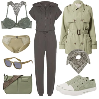 krajkou Outfit s Šedá/Tmavě zelená/Zelená Pánské boty ve velikosti 11/Krajková podprsenka/Podprsenka s kosticemi/Podprsenka Bez Kostic/Podprsenka Balconette/Bralette/Průsvitná podprsenka a podprsenka s kosticí/Prsatější střih podprsenky Lascana "Módní jarní outfit"