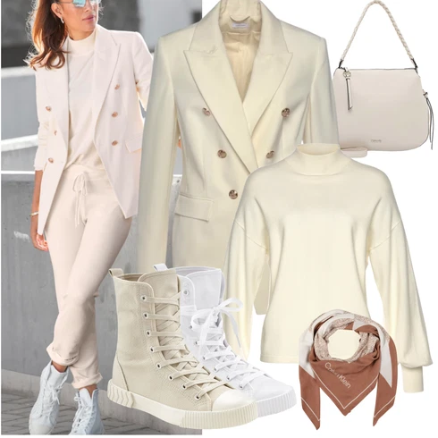 Kombinace Krémová/Béžová/Bílá/Khaki Dlouhá Kalhoty/3/4 Kalhoty/Sportovní kalhoty střední délky/Fleecová Kalhoty/Navlékací Kalhoty/Bavlněná Kalhoty/Lněné Kalhoty/Domácí Kalhoty/Mušelínové kalhoty/Relaxační kalhoty/Pyžamová Kalhoty/Teplák Kožená Pánská Bund/Žerzejová Kalhoty Lascana