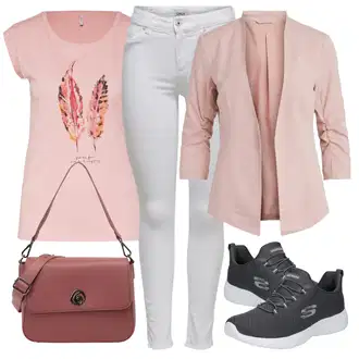 Svatovski gost Outfit sa Pink Hlača Velika Veličina Only "Odličan Look Za Proljeće"