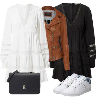 A-kroj Outfit sa Bijela/Krem/Žuta Haljina Veći Broj/Tunika guido maria kretschmer women "Odličan Look Za Proljeće"Look: A-kroj, Rad, Boho, Rap, Hippie, Babydoll