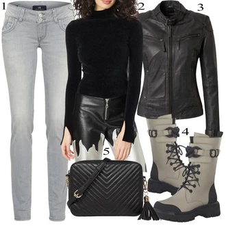 outfit mit Črna weekday "Pokrivalo za pomlad"