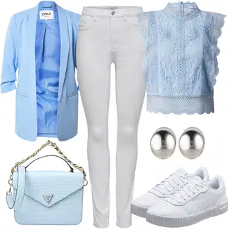 Outfit sa SvjetloPlava/Plava Odijelo Only "Outfit za proljeće"