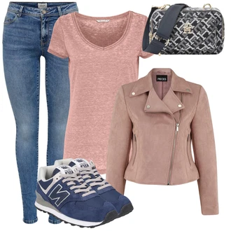 Outfit sa Plava Niska Tenisica New Balance "Outfit za svaki dan"