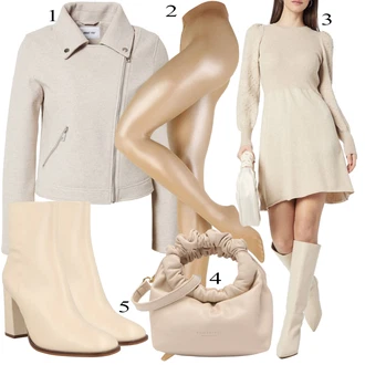 outfit mit Rjava/Bež/Zlati Dodatek za spodnje perilo/Športni dodatek/Hlačne nogavice/Hlačne nogavice velika velikost/Kompresijska nogavica/Nogavica proti trombozi/Najlonska nogavica "Pokrivalo za pomlad"