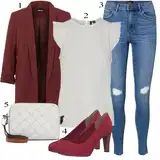 Růžové lodičky outfity image