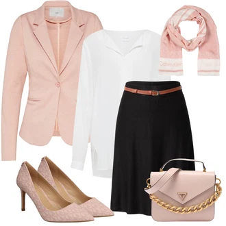 Dlouhé / Maxi Outfit s Růžová/Béžová/Modrá Dlouhé Kardigany/Taška Přes Rameno/Doplňek/Dlouhá tylová sukně/Dlouhý Zimní Kabát/Dlouhé Šaty Guess "Perfektní na jaro"
