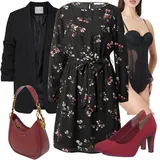 Černé šaty s knoflíky   outfity image