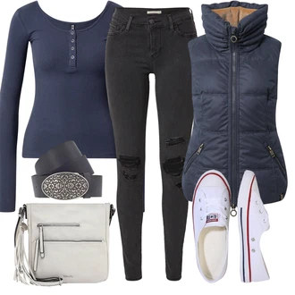 Outfit s Bílá/Krémová Nazouvací teniska/Nízká Teniska/Textilní bota Converse "Perfektní na jaro"