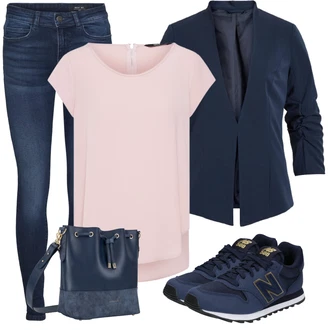 Outfity pro sport Plnější Postavou s Růžová Halenka Móda Pro Plnoštíhlou/Tunika/Tričko & Top Móda Pro Plnoštíhlé Only "Perfektní na jaro"