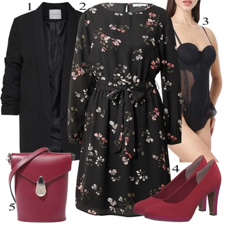 outfit mit Črna Čipkasti bodi HUNKEMÖLLER "Pokrivalo za pomlad"