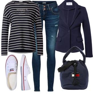 Outfit s Bílá/Krémová Nazouvací teniska/Nízká Teniska/Textilní bota Converse "Perfektní na jaro"