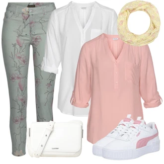 Outfit s Růžová Teniska Skate Bota/Úzká Teniska/Letní Tenisky/Vintage Teniska/Teniska teddy Puma "Perfektní na jaro"