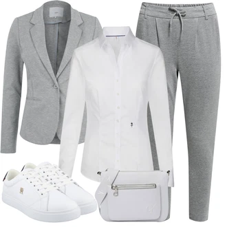 Outfit s Šedá Dlouhá tylová sukně/Doplňek/Dlouhé Šaty/Dlouhý Zimní Kabát/Taška Calvin Klein "Perfektní na jaro"