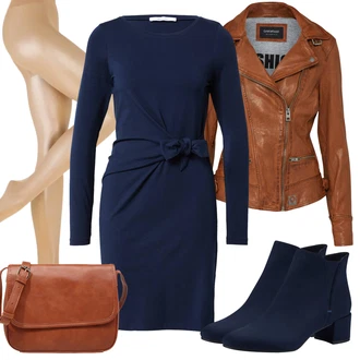 Outfit sa Bež/Zlatni najlonke/Čarapa Protiv Tromboze/Hulahopke Velike Veličine/Kompresijska čarapa/najlonska čarapa Swedish Stockings "Savršeni look za ured"