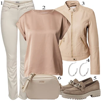 outfit mit Khaki/Bež/Rjava Gležnarji/Motoristične Kavbojke/Capri Kavbojke/Odrezane Kavbojke/Kavbojke z Razporkom/Push up Kavbojke/Usnjena Jakna/Ozke Kavbojke/Usnjene Čevlje/Termodžinsi/Zimska jakna Only "Pokrivalo za pomlad"