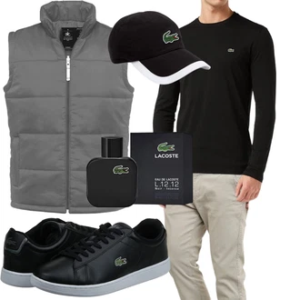 Outfit mit Schwarz T-Shirt Lacoste, Schwarz Unkategorisiert Lacoste "Schönes Frühlings Outfit"