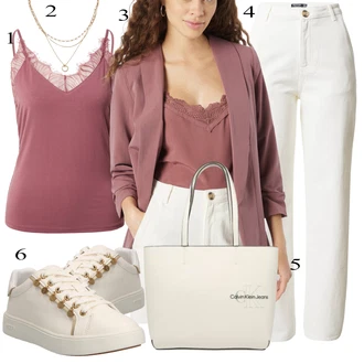 outfit mit Torba za čez ramo Calvin Klein Jeans "Pokrivalo za pomlad"