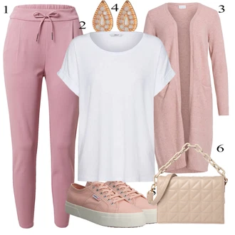 Prevelik outfit mit Bela/Siva/Krem Majica & Top/Srajca & majica velike velikosti/Bluza velika velikost/Tunika Only "Pokrivalo za pomlad"Look: Nor, Klasična, Kul, Prevelik, Brez šivov, Preproste