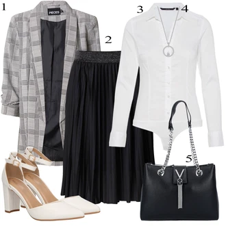 Bombaž outfit mit Krem/Bela Srajca/Bluzasti Body/Slim Fit Bluza VERO MODA "Pokrivalo za pomlad"