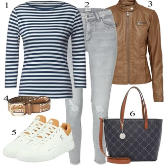 outfit mit Srajca & majica velike velikosti CECIL "Pokrivalo za pomlad"
