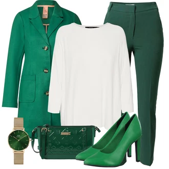 Outfit s Zelená Street One "Stylová kombinace na jaro"
