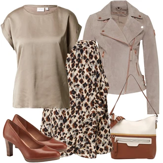 Motorka Outfit s Šedá/Béžová/Hnědá/Fialová Podzimní bunda/Motorkářská bunda/Manšestrová Bunda/Letní Bund/Neobvyklá bunda/Jarní bunda/Vlněná Bund/Motorkářské Bund/Kožené Bund/Bunda s Bočním Zipem Freaky Nation "Stylový look na jaro"Look: Jízda na koni, Motorka