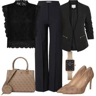 Outfit s Černá Kožená Pánská Bund/Smokingové sako/Elegantní Sako/Krátké Sako/Neformální Sako/Blůzové Sako/Boyfriend Sako/Kožená bunda pro muže/Blejzrové Bund Vila "Stylový look na jaro"