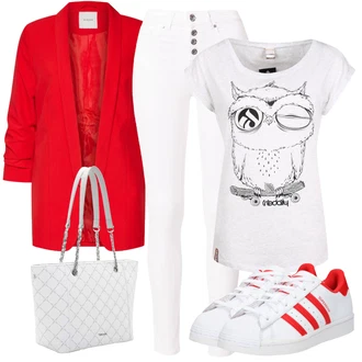 Superstar Outfit s Pastelové barvy Teniska Adidas Originals "Stylový look na jaro"
