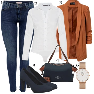 Bombaž outfit mit Krem/Bela Srajca/Bluzasti Body/Slim Fit Bluza VERO MODA "Pokrivalo za pomlad"