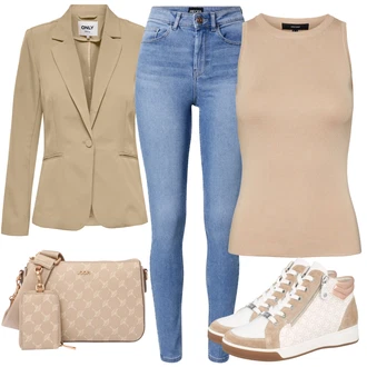 Outfit s Béžová Ara "Stylový look na jaro"